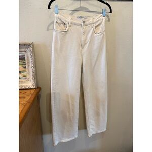 & Other Stories The Treasure Wide Leg Ankle Jeans Ecru